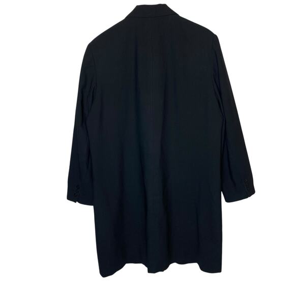 Nordstrom Wool Long Black Single Breasted Coat Women’s size 16 - Picture 3 of 5